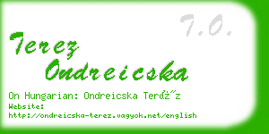 terez ondreicska business card